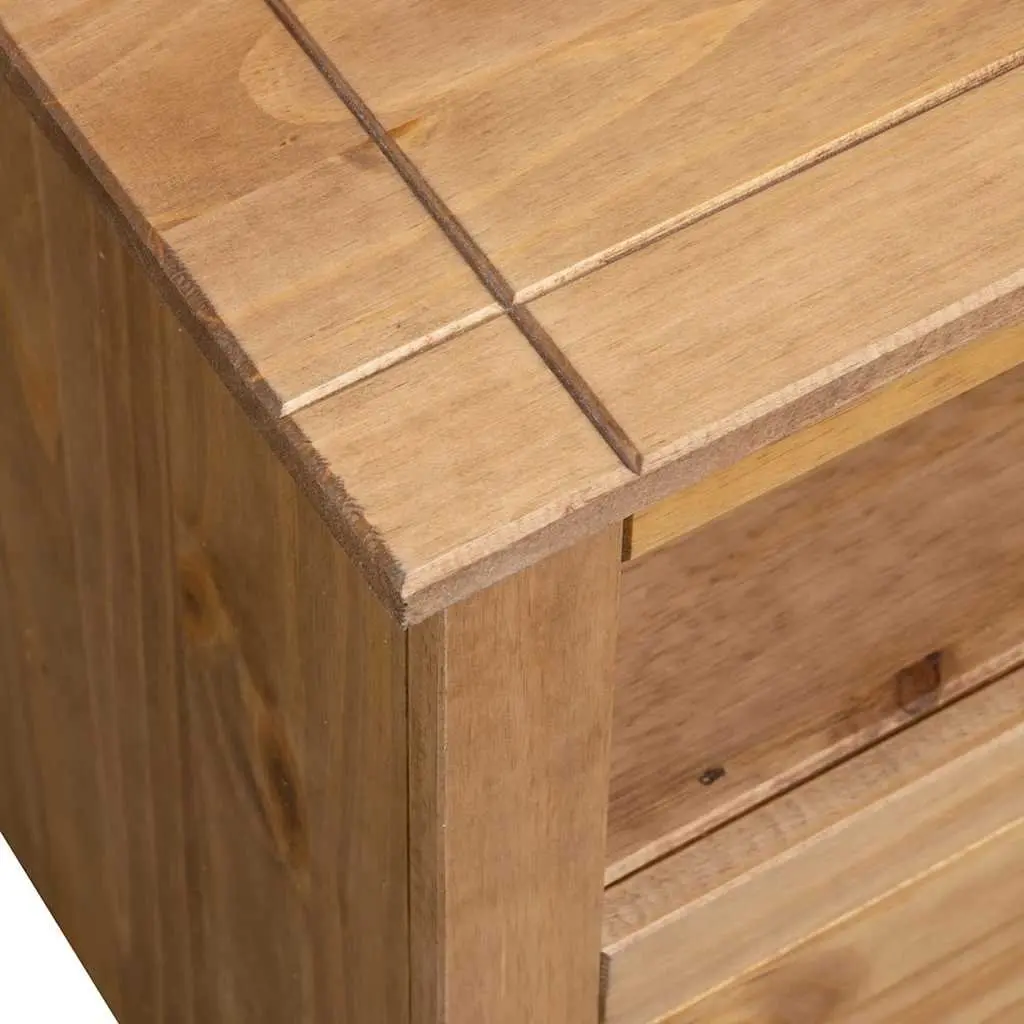 Corner TV Cabinet Brown 93x49x49cm Solid Pinewood Storage Unit with Drawers