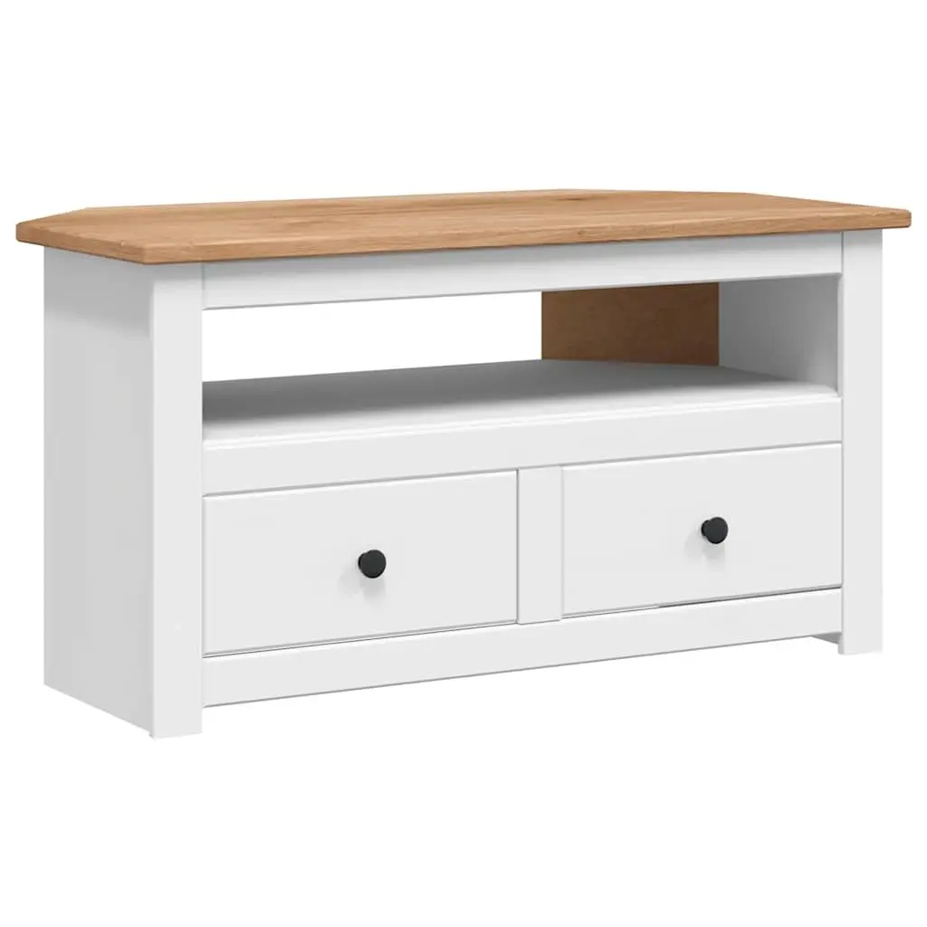 White Corner TV Cabinet for Living Room