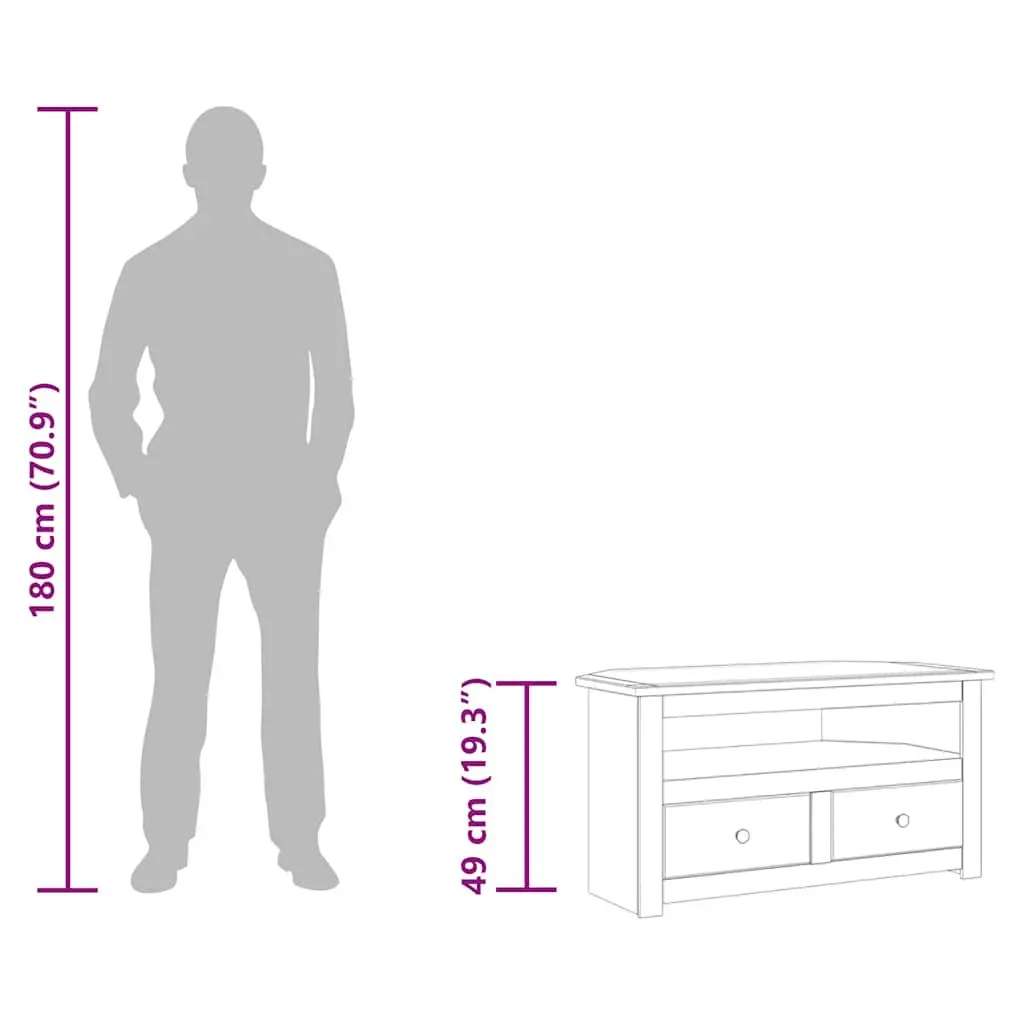 White Corner TV Cabinet for Living Room