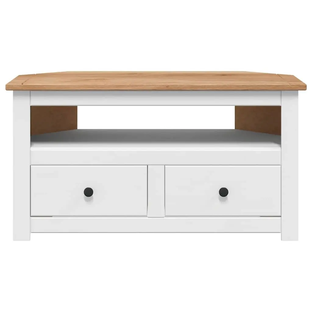 White Corner TV Cabinet for Living Room