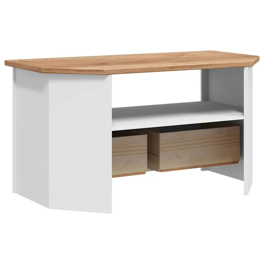 White Corner TV Cabinet for Living Room