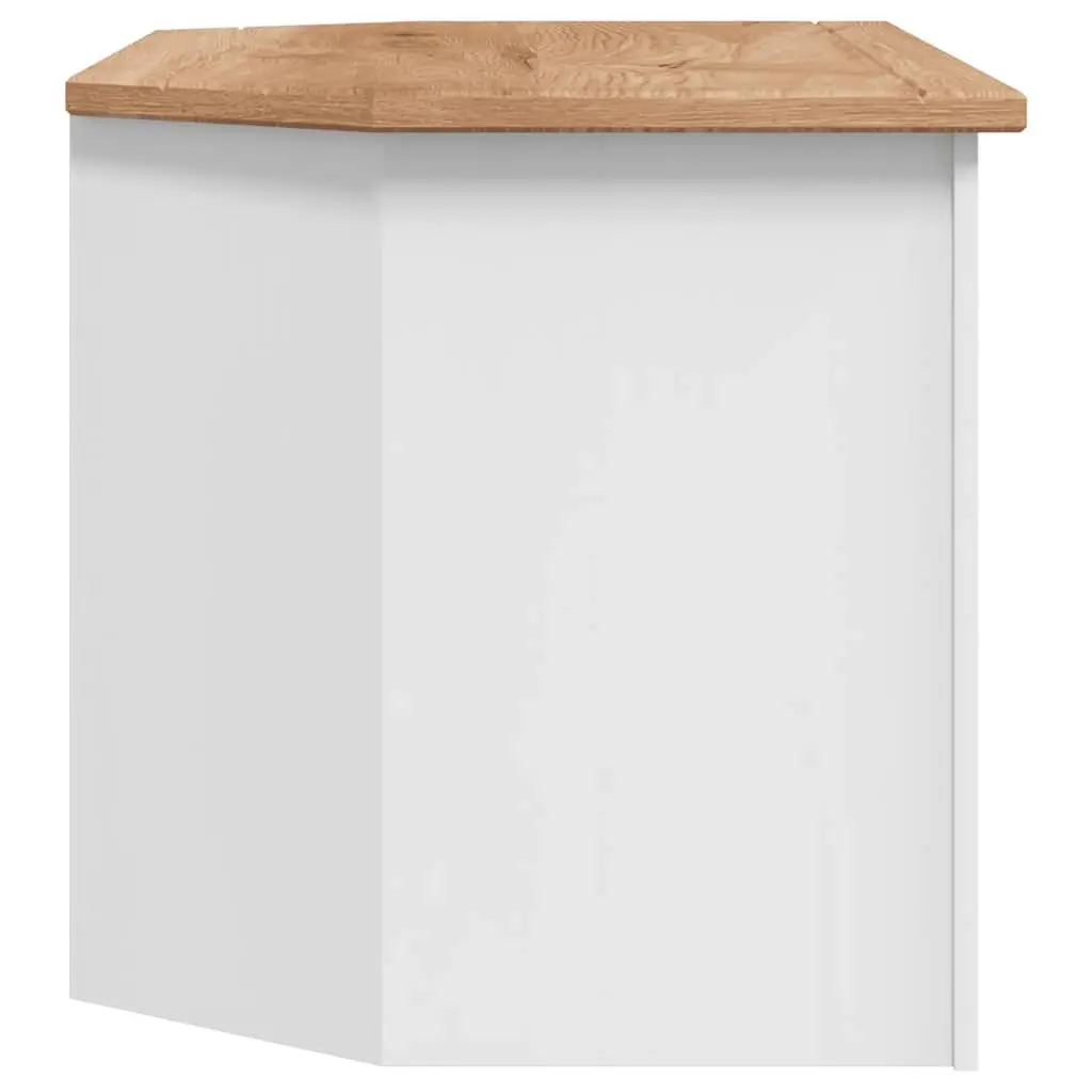 White Corner TV Cabinet for Living Room