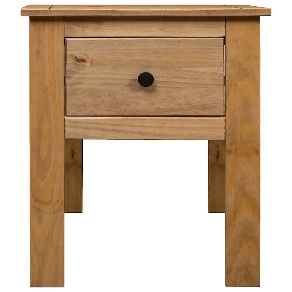 Brown Pine Bedside Cabinet 46x40x57cm with Storage Drawer