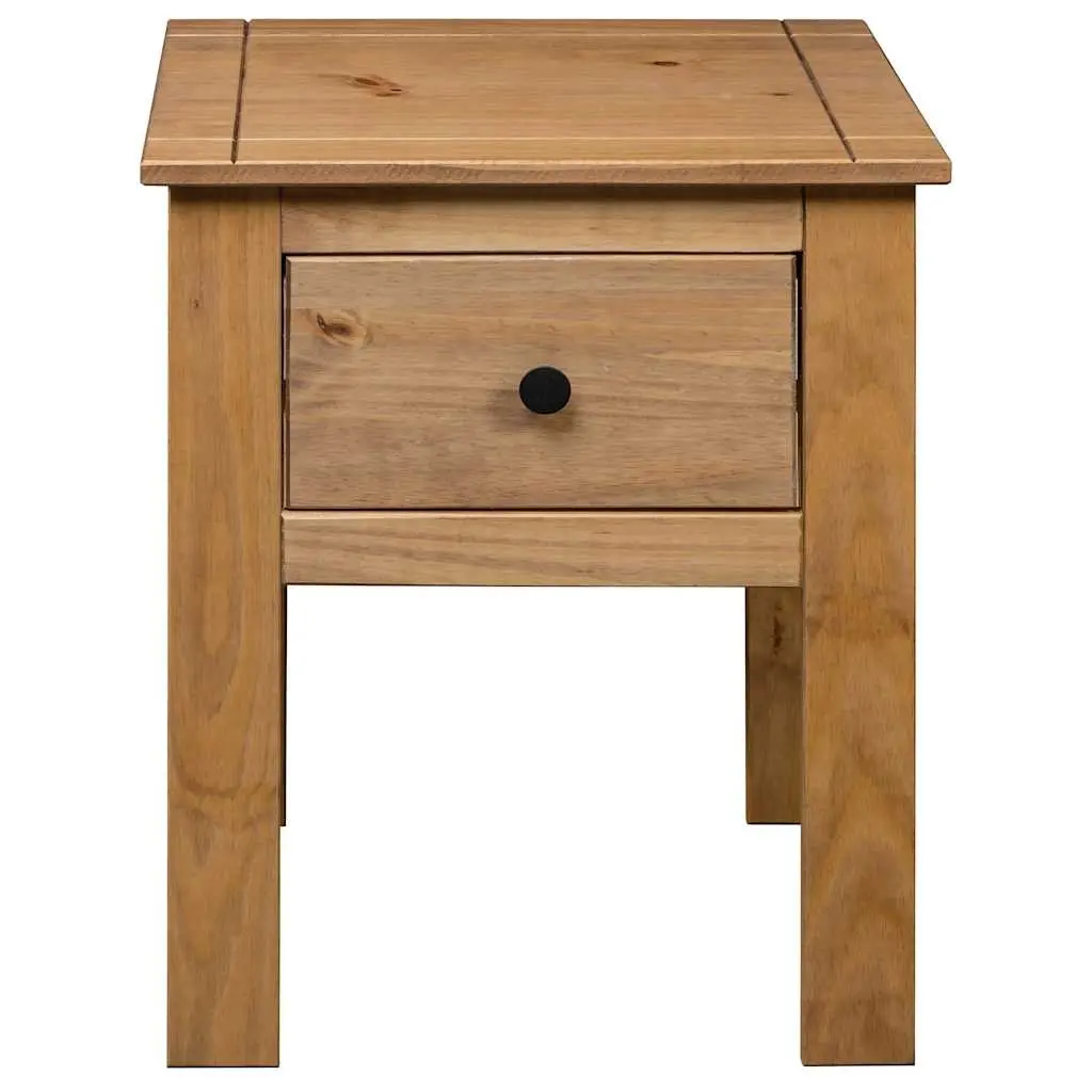 Brown Pine Bedside Cabinet 46x40x57cm with Storage Drawer