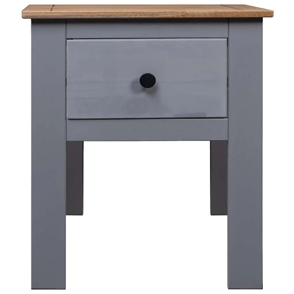 Bedside Cabinet Grey Pine Wood 46x40x57cm
