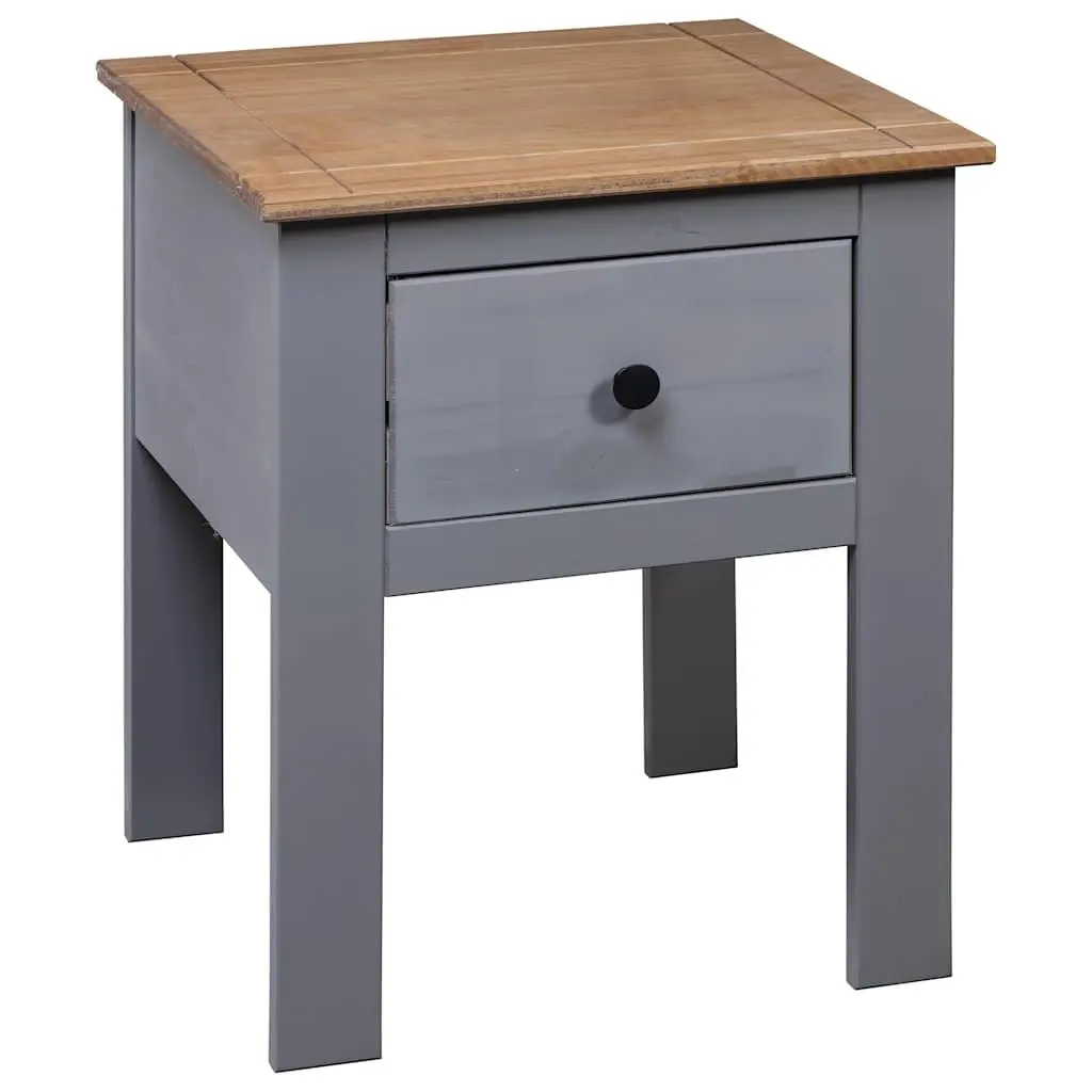 Bedside Cabinet Grey Pine Wood 46x40x57cm