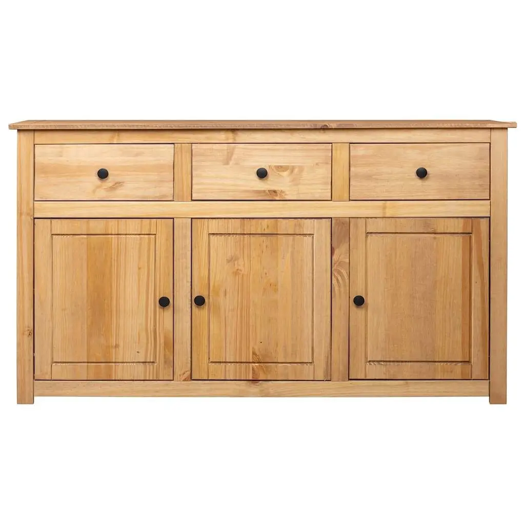 Solid Pinewood Sideboard Brown 135x40x80 cm Storage Cabinet Buffet Chest