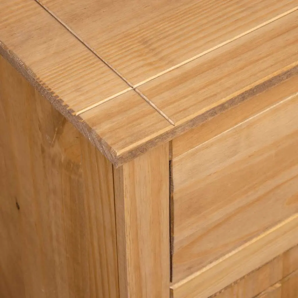 Solid Pinewood Sideboard Brown 135x40x80 cm Storage Cabinet Buffet Chest