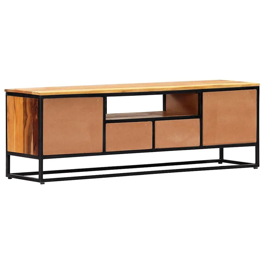 Reclaimed Wood TV Cabinet with Steel Frame 120x30x40 cm