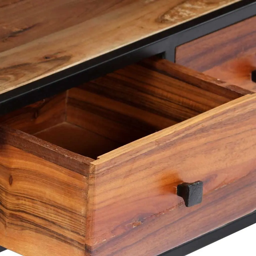 Reclaimed Wood TV Cabinet with Steel Frame 120x30x40 cm