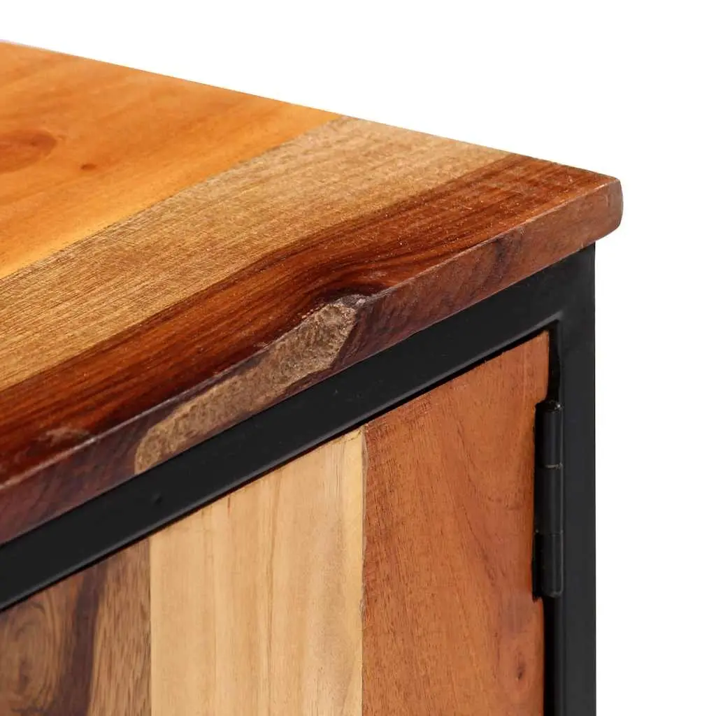 Reclaimed Wood TV Cabinet with Steel Frame 120x30x40 cm