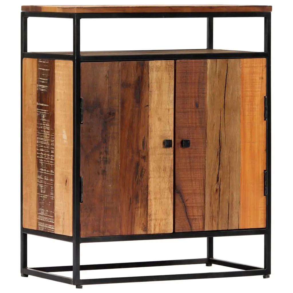 Side Cabinet Mid-Century Style 60x35x76cm Solid Reclaimed Wood Brown