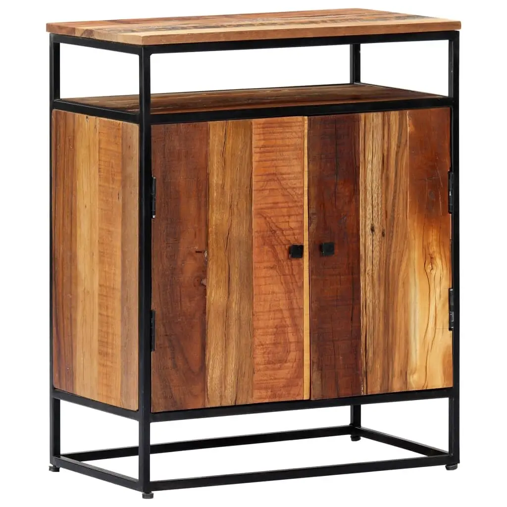 Side Cabinet Mid-Century Style 60x35x76cm Solid Reclaimed Wood Brown