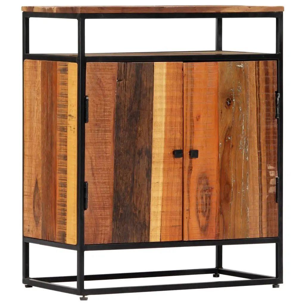 Side Cabinet Mid-Century Style 60x35x76cm Solid Reclaimed Wood Brown