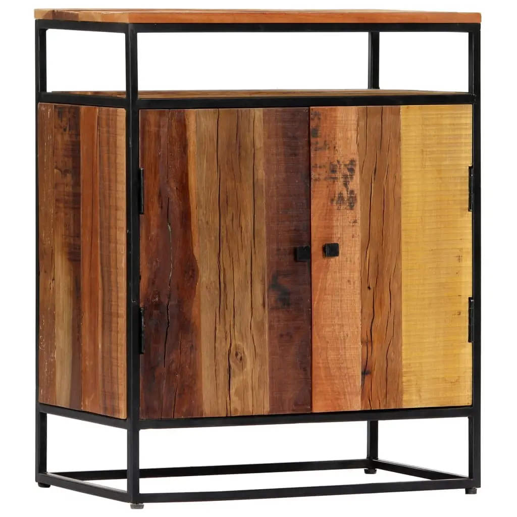 Side Cabinet Mid-Century Style 60x35x76cm Solid Reclaimed Wood Brown