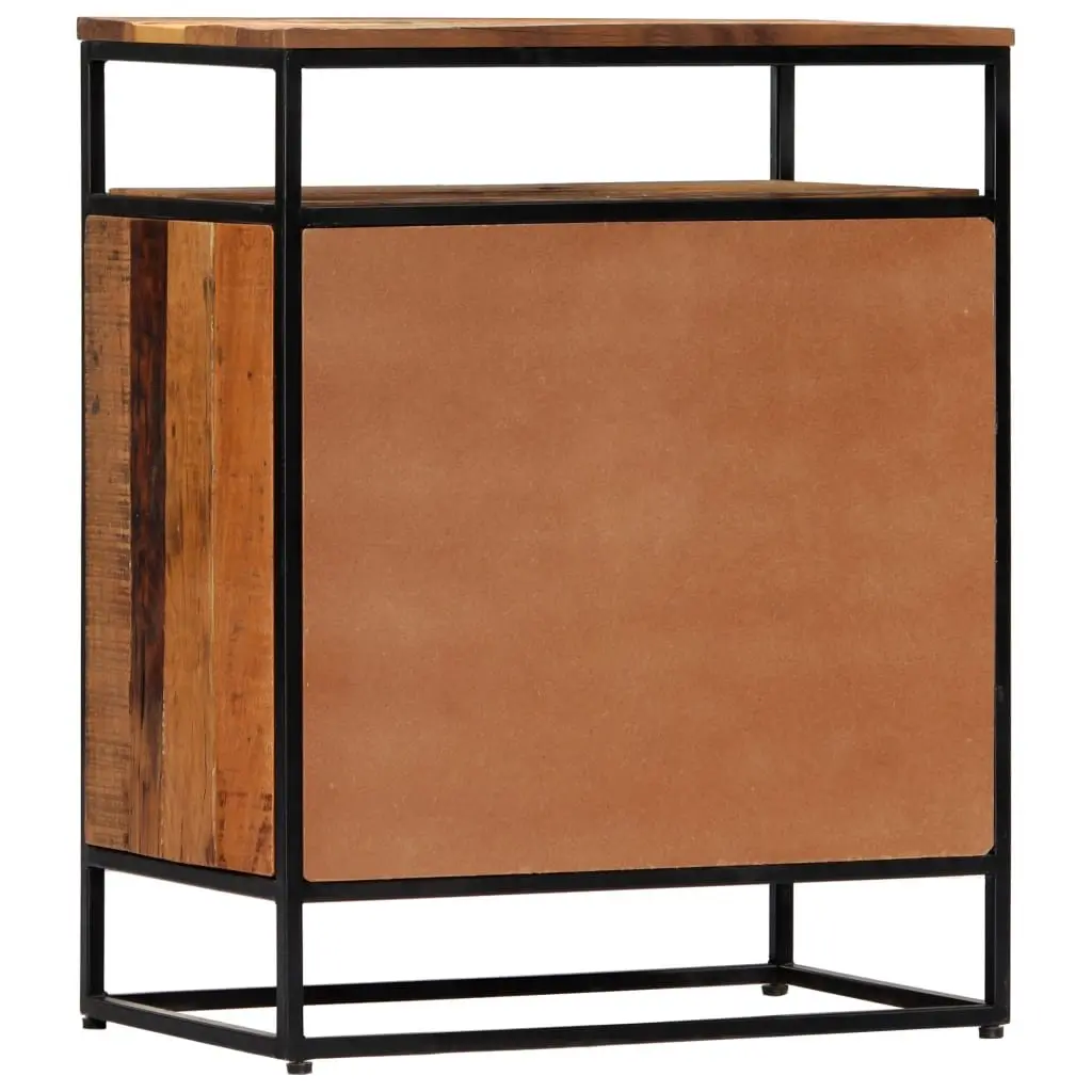 Side Cabinet Mid-Century Style 60x35x76cm Solid Reclaimed Wood Brown