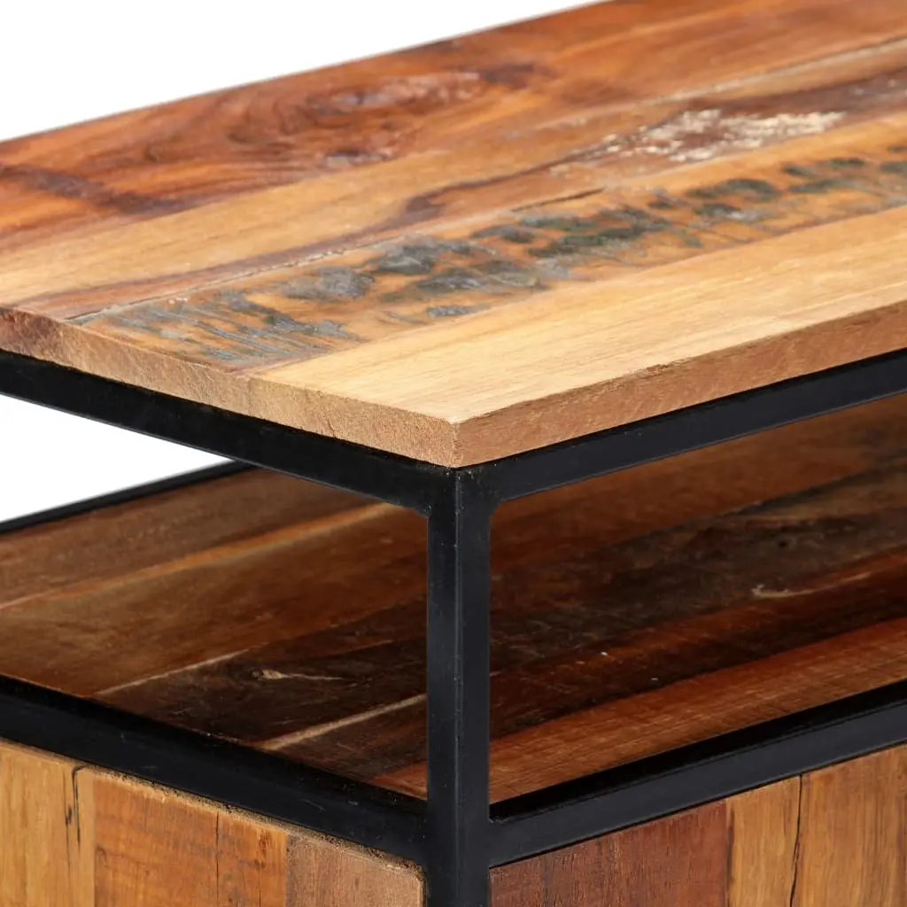 Side Cabinet Mid-Century Style 60x35x76cm Solid Reclaimed Wood Brown
