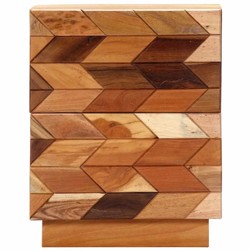 Bedside Cabinet Mid-Century 40x30x50 cm Reclaimed Wood Nightstand Brown