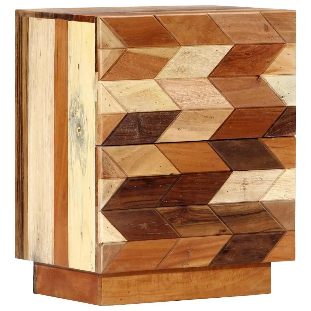 Bedside Cabinet Mid-Century 40x30x50 cm Reclaimed Wood Nightstand Brown
