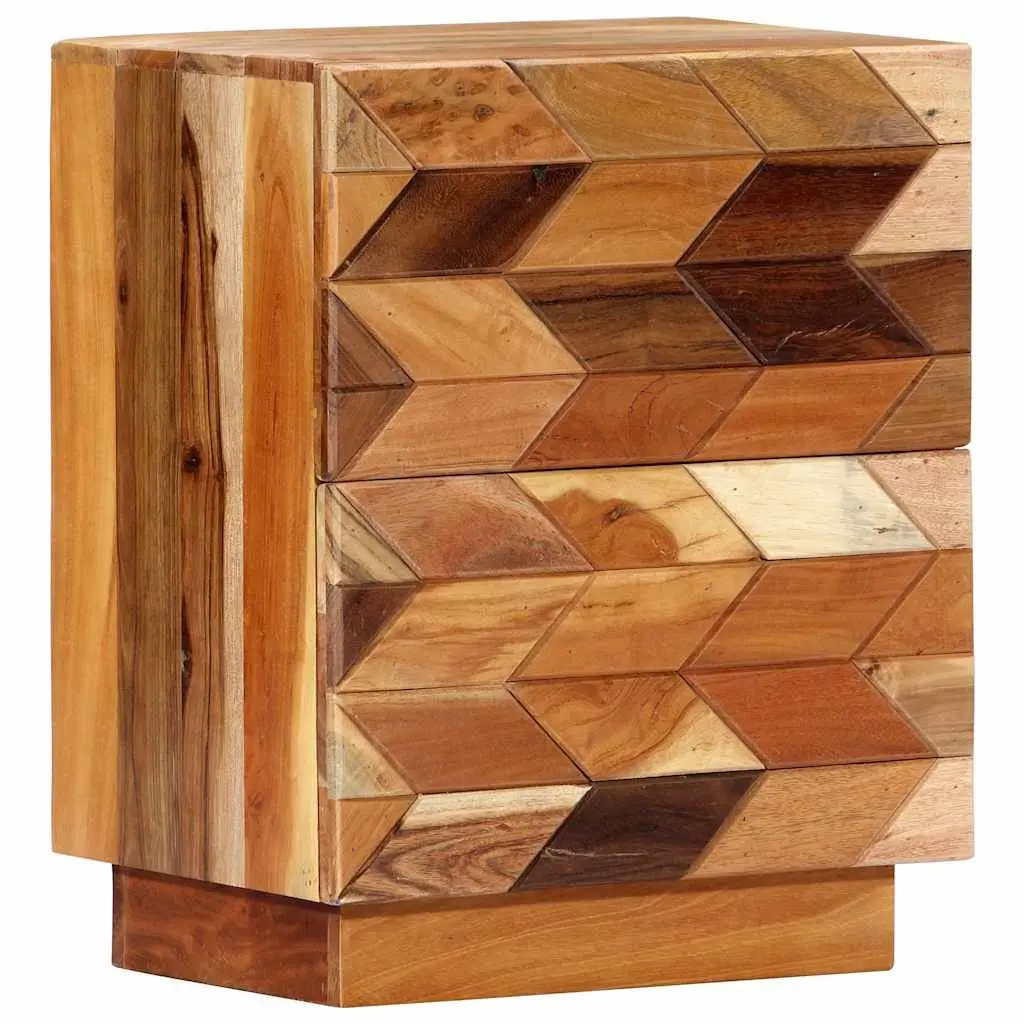 Bedside Cabinet Mid-Century 40x30x50 cm Reclaimed Wood Nightstand Brown