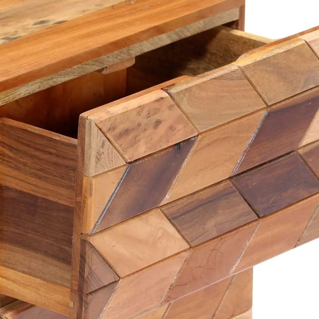 Bedside Cabinet Mid-Century 40x30x50 cm Reclaimed Wood Nightstand Brown