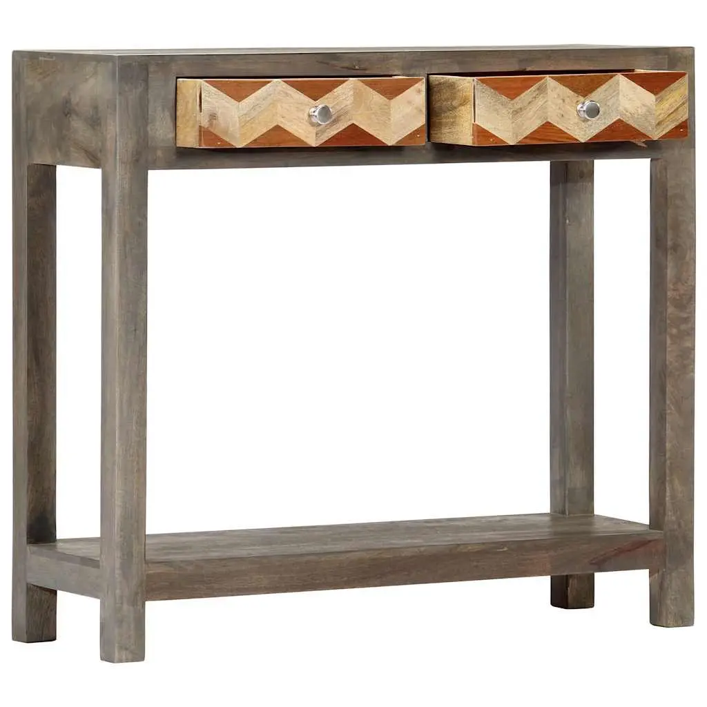 Grey Console Table with Storage 86x30x76cm
