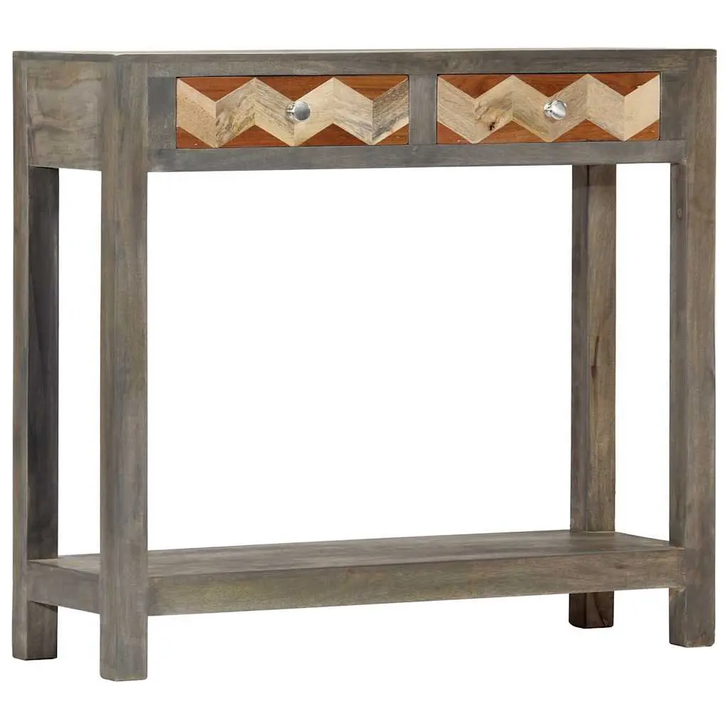 Grey Console Table with Storage 86x30x76cm