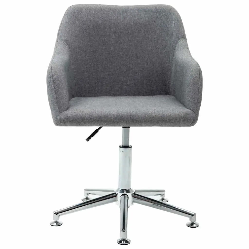 Grey Fabric Swivel Dining Chair for Home & Office