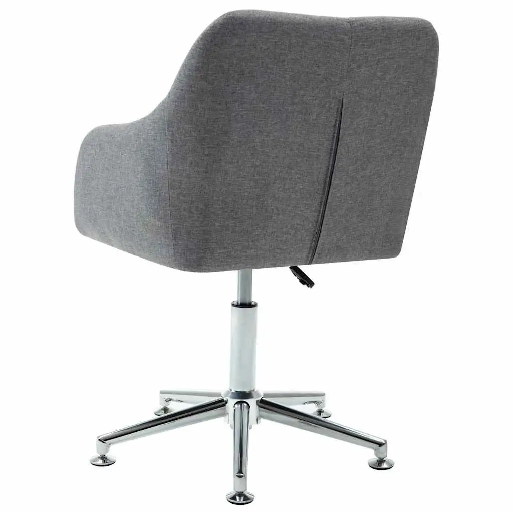 Grey Fabric Swivel Dining Chair for Home & Office