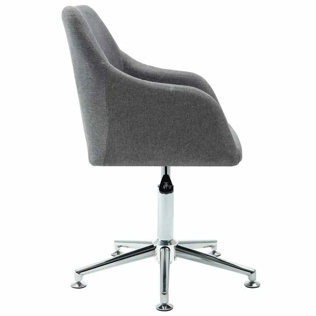 Grey Fabric Swivel Dining Chair for Home & Office