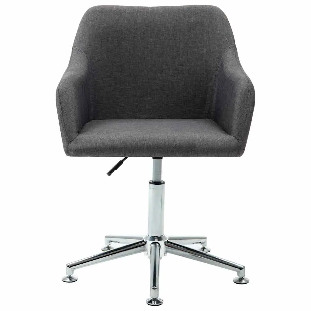 Grey Fabric Swivel Dining Chair