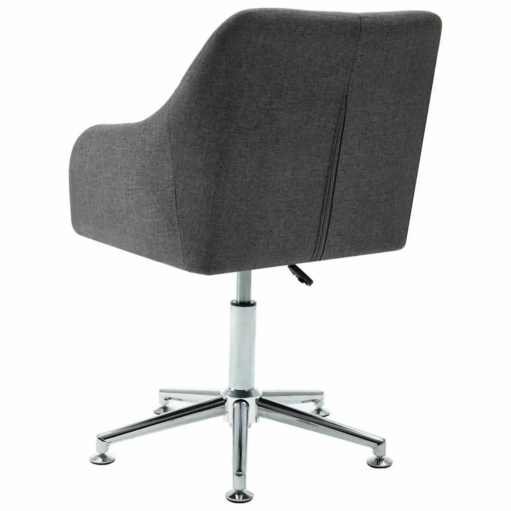 Grey Fabric Swivel Dining Chair