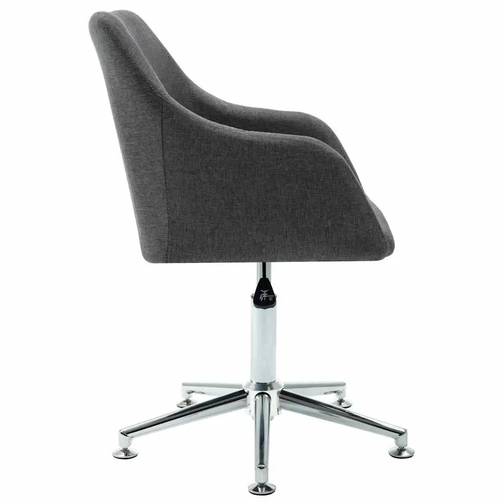 Grey Fabric Swivel Dining Chair