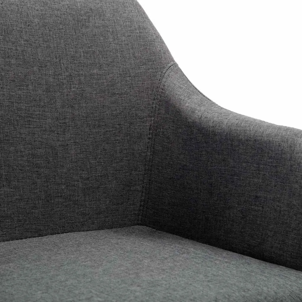 Grey Fabric Swivel Dining Chair