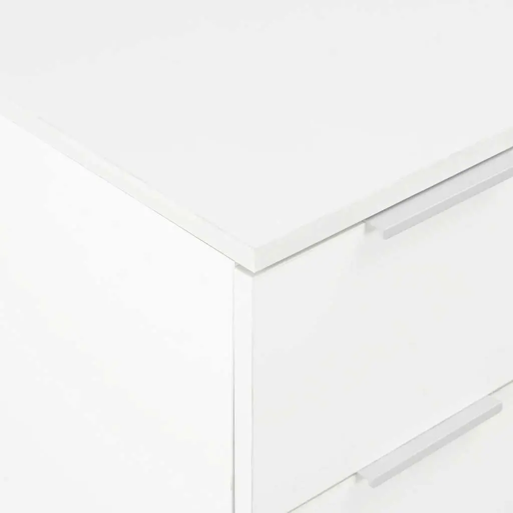 High Gloss White Chest of Drawers 8-Drawer Sideboard Storage Cabinet Bedroom
