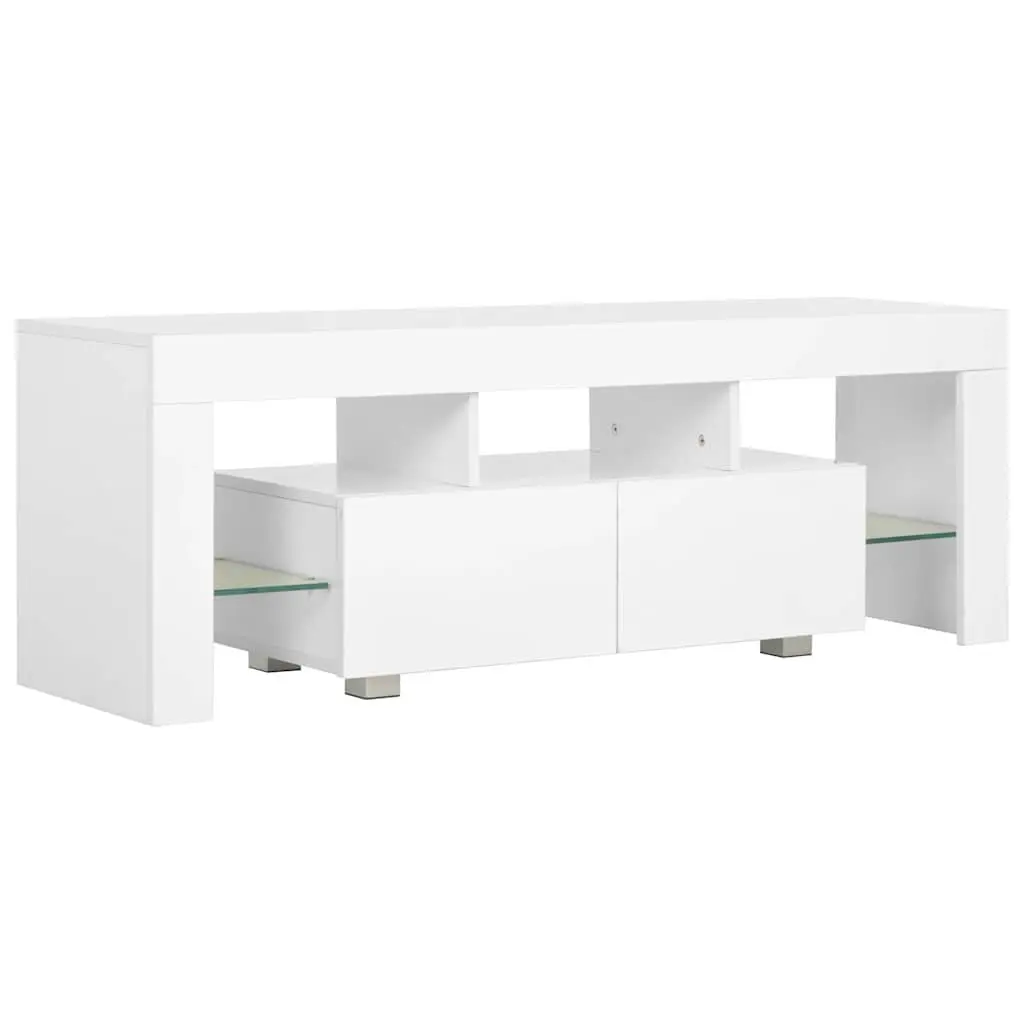 White High Gloss TV Cabinet with LED Lights