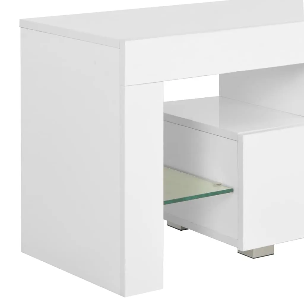 White High Gloss TV Cabinet with LED Lights