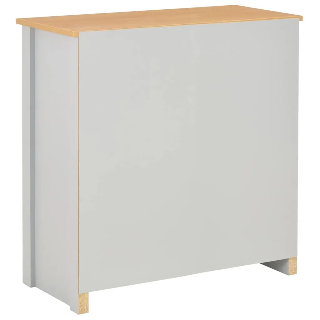 Grey Storage Sideboard Cabinet with Drawers and Doors