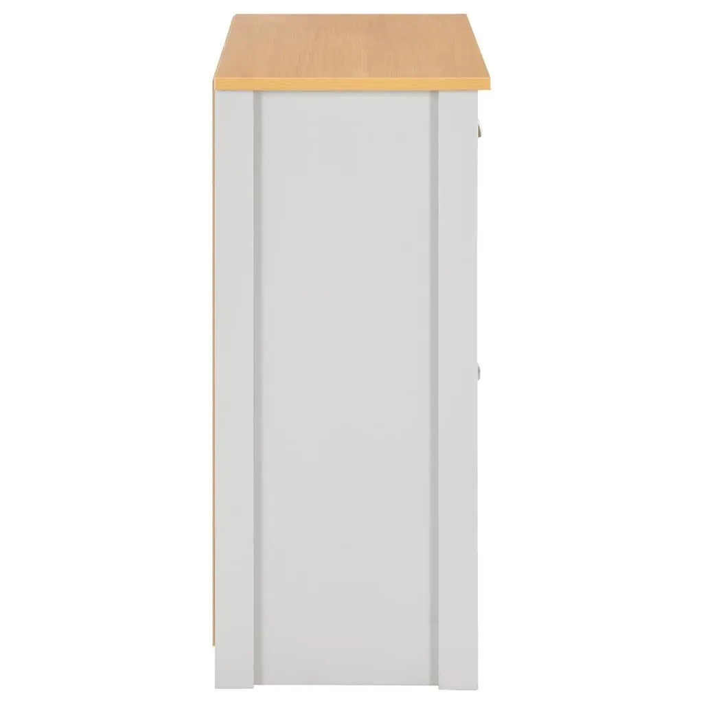 Grey Storage Sideboard Cabinet with Drawers and Doors