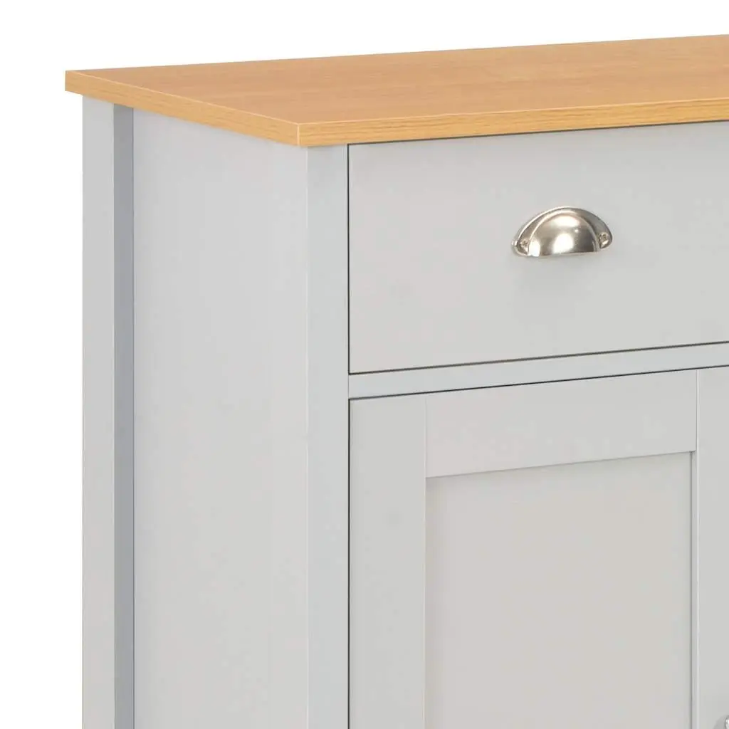 Grey Storage Sideboard Cabinet with Drawers and Doors