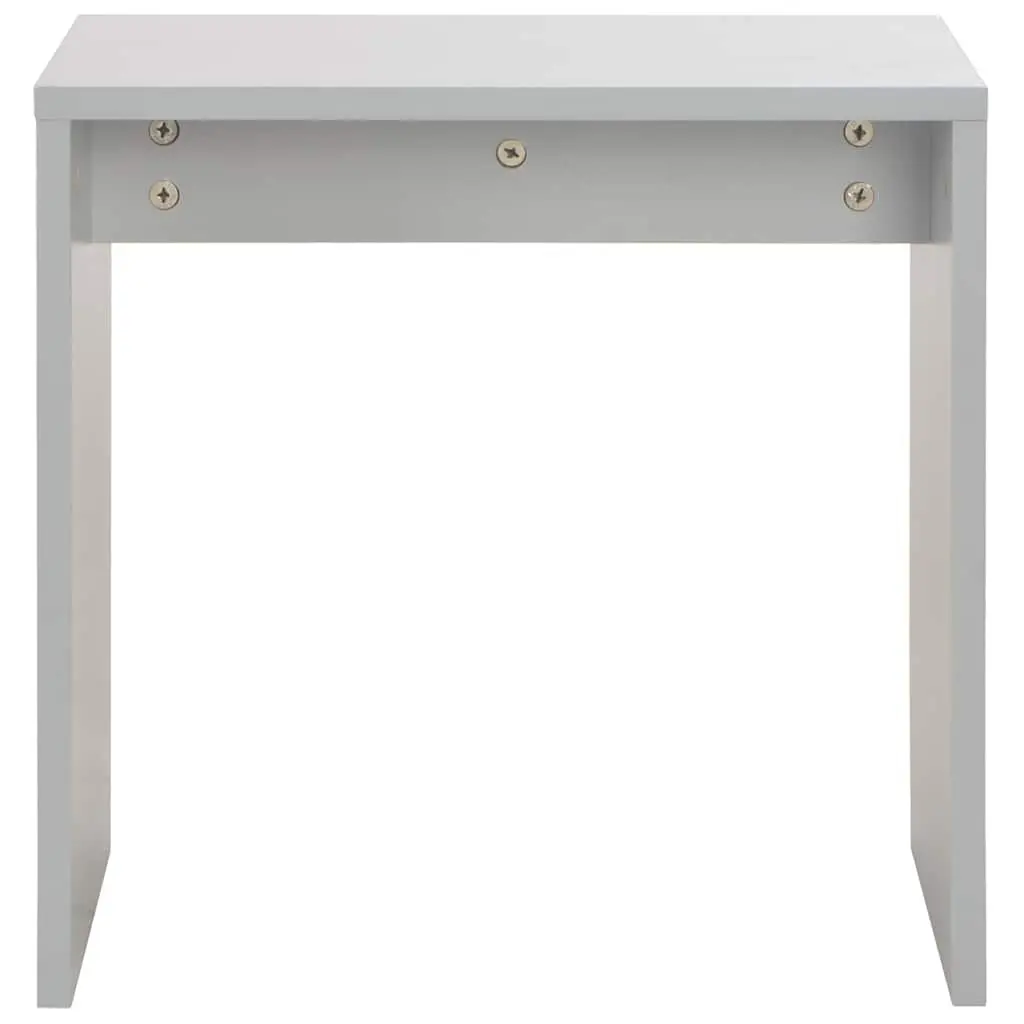 Grey Vanity Makeup Table with Mirror and Stool