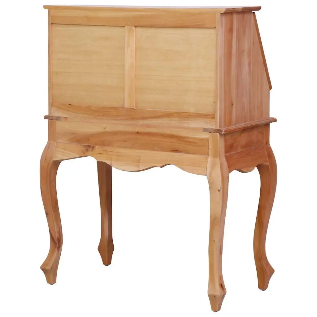 Secretary Desk Vintage Style Solid Mahogany Wood Flip Board Brown 78W x 42D x 103H cm