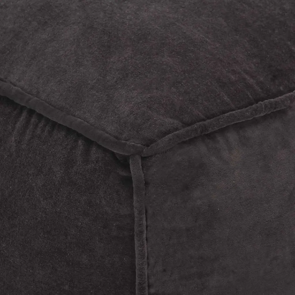 Anthracite Velvet Pouffe Ottoman for Relaxation