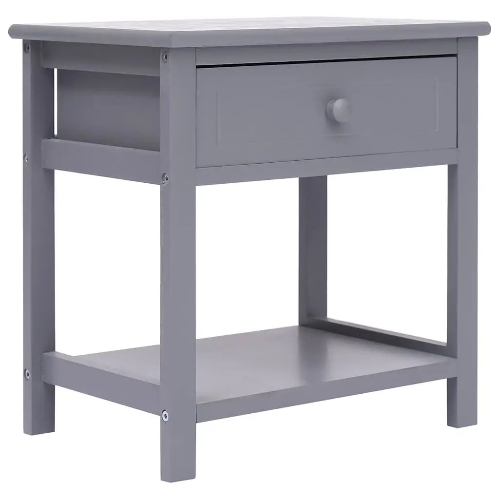 Grey Bedside Tables 2 pcs 40x29x42 cm