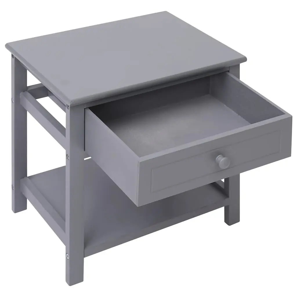 Grey Bedside Tables 2 pcs 40x29x42 cm