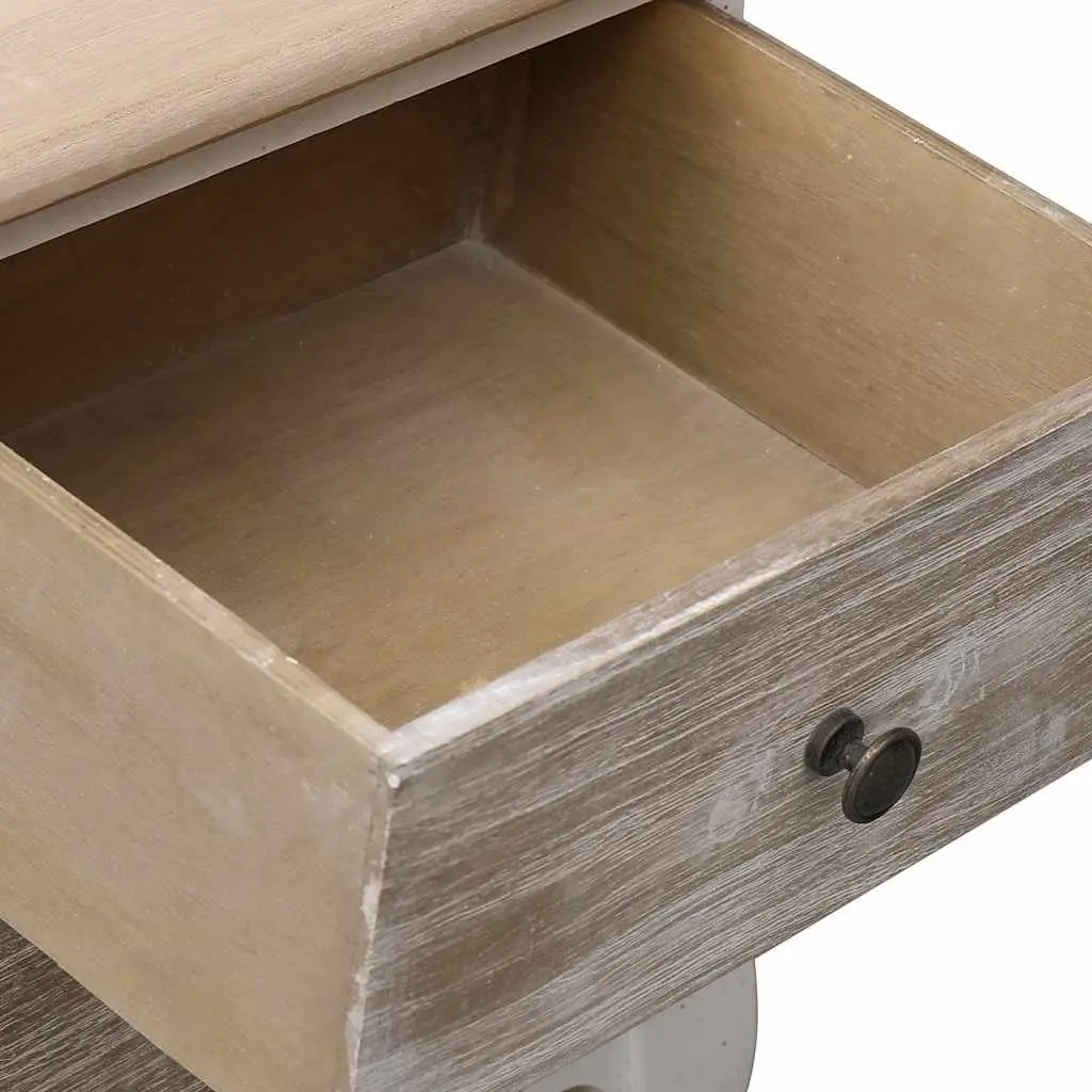Bedside Cabinets White Wooden 35x30x50 cm 2 Piece Storage Drawers