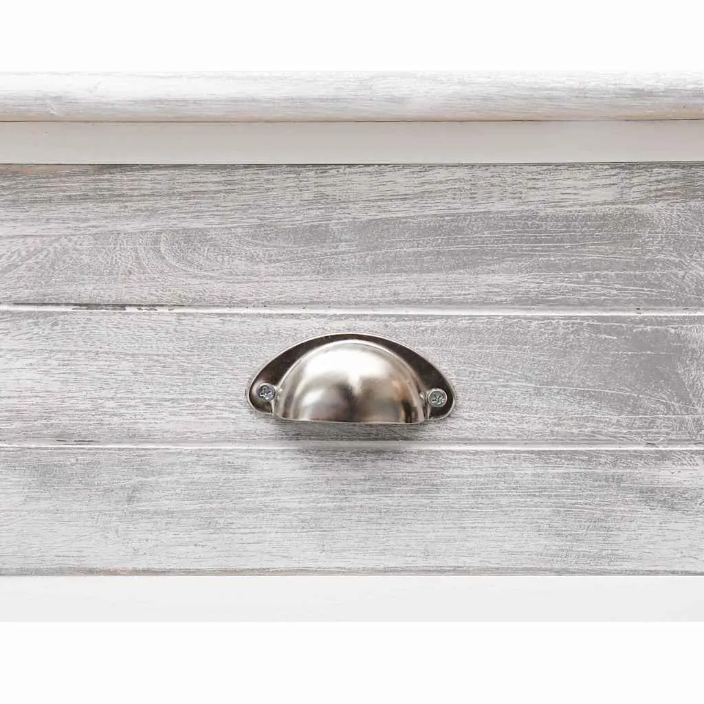Grey Wooden Sideboard with 3 Drawers and 2 Shelves