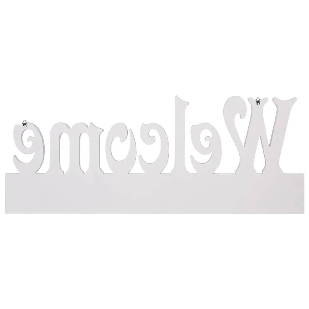 Wall Mounted Coat Rack Welcome Lettering 5 Hooks Home Entryway Storage Organiser