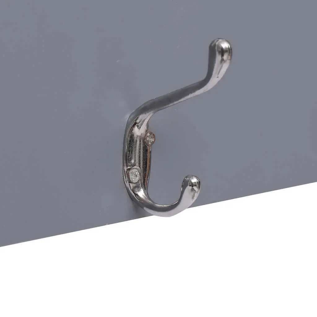 Grey Wall Mounted Coat Rack with Welcome Lettering