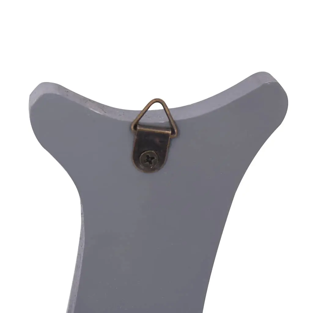 Grey Wall Mounted Coat Rack with Welcome Lettering